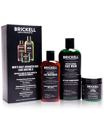 Товары для мужчин Brickell, 3 шт. Набор для ежедневного ухода за лицом для мужчин - Routine II Brickell Mens Products