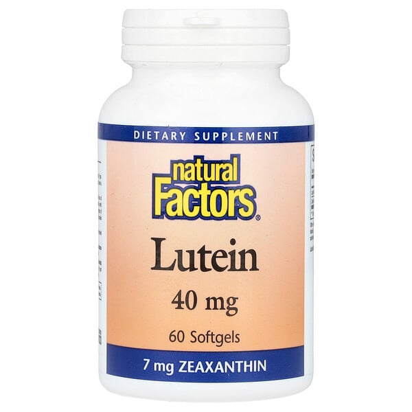 Лютеин 40 мг и Зеаксантин 7 мг - 60 мягких капсул - Natural Factors Natural Factors