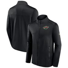 Мужская черная флисовая куртка Minnesota Wild Authentic Pro Rink с молнией во всю длину с логотипом Fanatics Fanatics