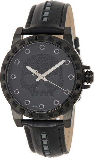 Женские часы с черным кристаллом, 40 мм Harley Davidson