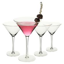 9 Oz Martini Glasses Set Of 4 For Cocktail Parties, Wedding Gift, Housewarming, Bar Accessories Juvale