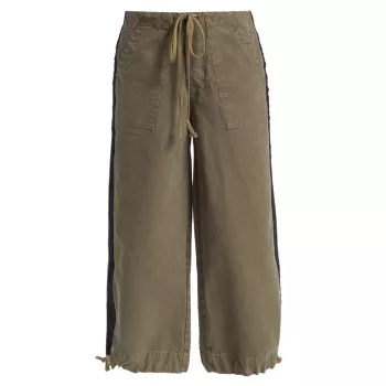 Широкие хлопковые брюки-смокинг Greg Lauren