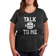 Plus Size Talk Football To Me Graphic Tee Licensed Character