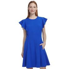 Women's Andrew Marc Ruffle Fit And Flare Mini Dress Andrew Marc