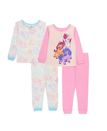 Пижамный комплект для маленьких девочек, 4 предмета My Little Pony