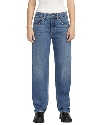 Женские прямые джинсы с низкой посадкой и средней посадкой Silver Jeans Co.