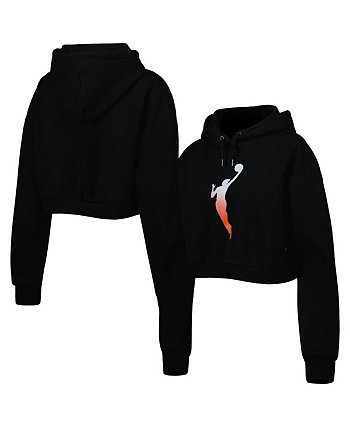 Женский черный укороченный пуловер с капюшоном WNBA Logowoman The Wild Collective