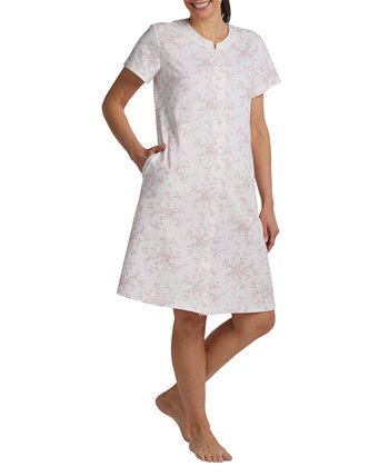 Женское короткое трикотажное платье с принтом и короткими рукавами Miss Elaine
