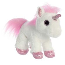 Aurora Medium White Sparkle Tales 12&#34; Pink Unicorn Enchanting Stuffed Animal Aurora