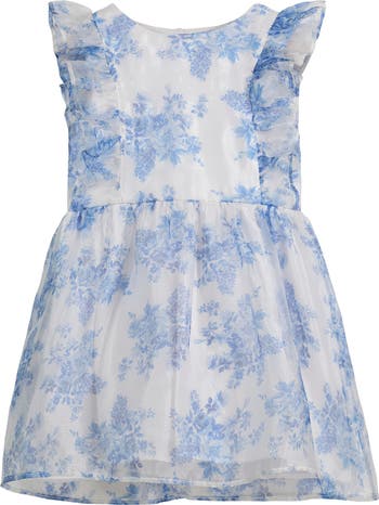 Pastourelle by Pippa & Julie Floral Ruffle Sleeve Organza Dress Pastourelle by Pippa & Julie