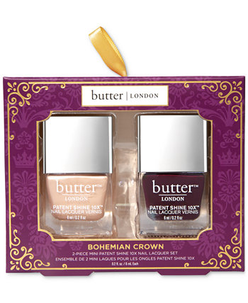 2 шт. Набор лаков для ногтей Bohemian Crown Mini Patent Shine 10X Butter LONDON