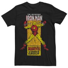Мужская футболка с рисунком комиксов Marvel The Invincible Iron Man в стиле ретро Marvel