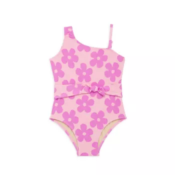Little Girl's & Girl's Retro Daisy Shimmer One-Piece Shade critters