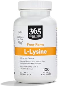 365 By Whole Foods Market, L Lysine 500 Mg Vegetable Capsules, 100 Count 365 by Whole Foods Market