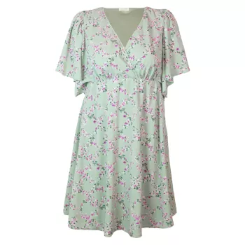 Plus Florence Flutter-Sleeve Dress Kiyonna