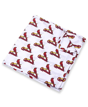 Белое муслиновое пеленочное одеяло St. Louis Cardinals для мальчиков и девочек размером 47 x 47 дюймов Three Little Anchors