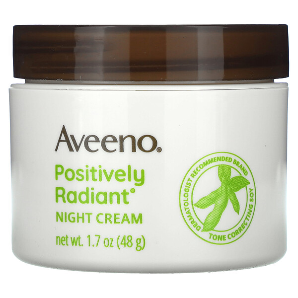 Positively Radiant, Интенсивный ночной крем, 1,7 унции (48 г) Aveeno