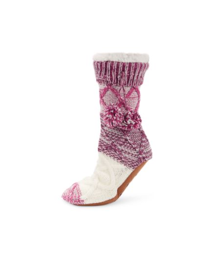 Трикотажные носки с подкладкой из искусственного меха Jane & Bleecker
