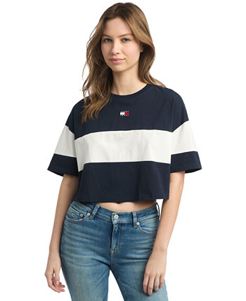 Women's Colorblock Cotton Crop T-Shirt Tommy Jeans