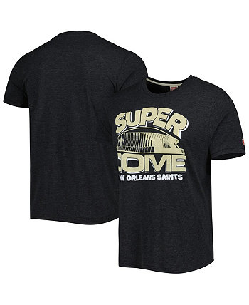 Мужская черная футболка New Orleans Saints Superdome Hyper Local Tri-Blend Homage