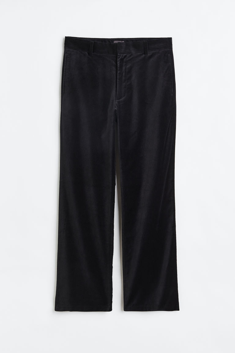 Велюровые брюки обычного кроя H&M