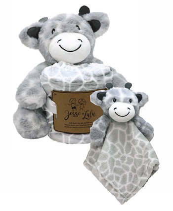 Плюшевая игрушка для мальчиков с одеялом и нуну, набор из 3 предметов Jesse & Lulu