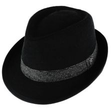 Ascentix Men's Wool Blend All Season Fedora Hat With Herringbone Band Ascentix