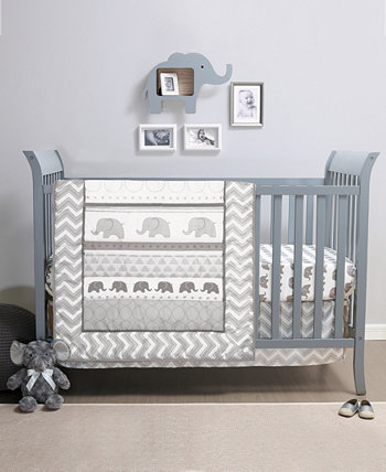 Комплект постельного белья для детской кроватки из 3 предметов PS Elephant Walk The Peanutshell