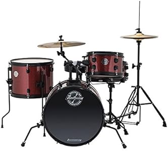 Ludwig LC178X025 Questlove Pocket Kit 4-Piece Drum Set-Red Wine Sparkle Finish, inch Ludwig