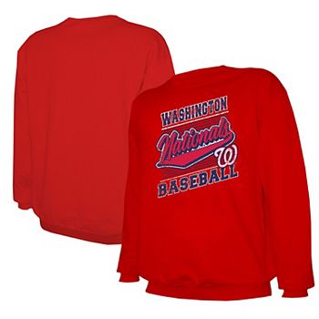 Men's Stitches Red Washington Nationals Pullover Sweatshirt Stitches