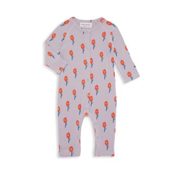 Baby Girl's Flowers Print Coveralls Bobo choses
