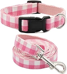 Bubblepup Dog Collar and Leash Set, Comfortable Adjustable Dog Collars for Small Medium Large Dogs Bubblepup