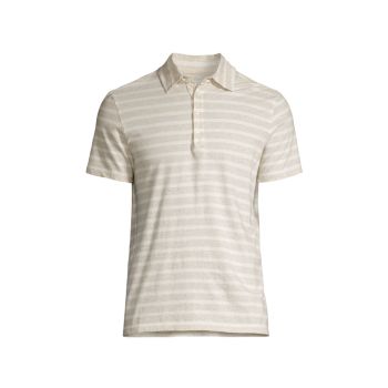 Striped Cotton Polo Shirt Majestic Filatures