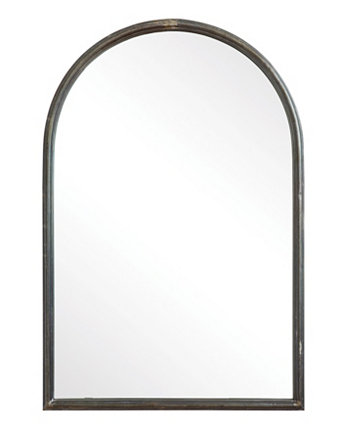 Настенное зеркало в арочной металлической раме с состаренной отделкой, черное 3R Studio