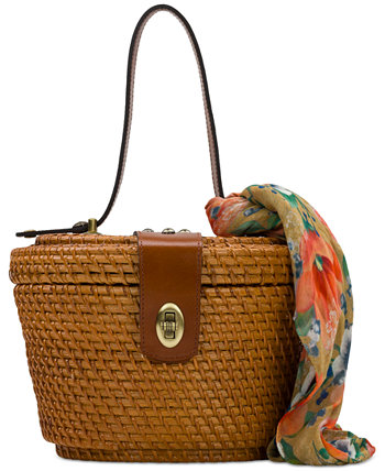 Маленькая плетеная сумка-корзина Caselle с шарфом Patricia Nash