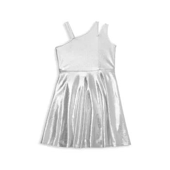 Платье фигуристки с эффектом металлик для девочки Mia New York