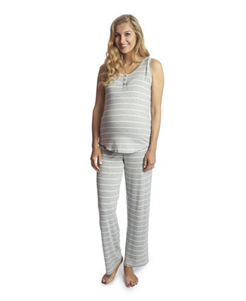 Women's Joy Tank & Pants Maternity/Nursing Pajama Set Everly Grey