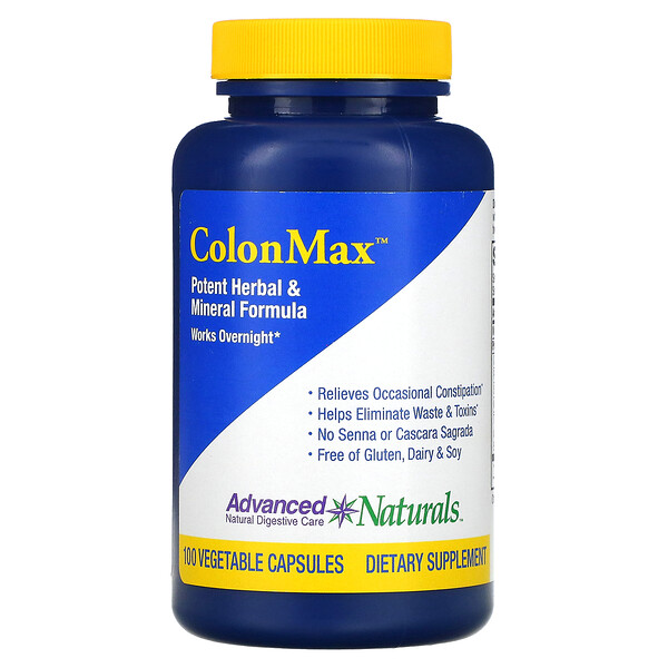 ColonMax, Эффективная формула с травами и минералами, 100 растительных капсул Advanced Naturals