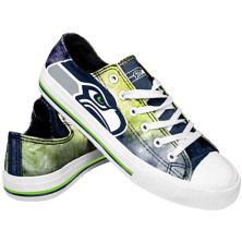 Women's FOCO Seattle Seahawks Big Logo Tie-Dye Canvas Sneakers Unbranded
