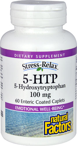 Stress-Relax® 5-HTP, 100 мг, 60 таблеток с замедленным высвобождением Natural Factors