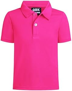 QBK Toddler to Youth Boys' Performance Polo Kids Collared Golf Shirt School Uniform Qbk