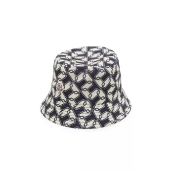 Logo-Detailed Abstract Bucket Hat Moncler