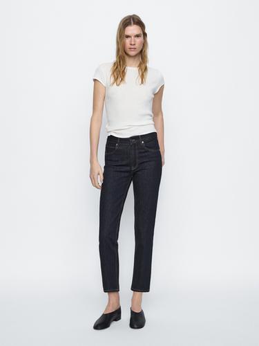 Slim fit mid-rise cropped jeans Massimo Dutti