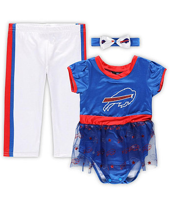 Infant Boys and Girls Royal and White Buffalo Bills Tailgate Tutu Game Day Costume Set Jerry Leigh