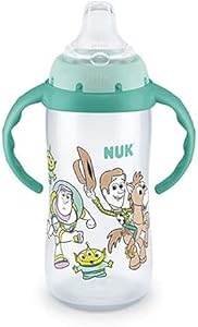 NUK Learner Cup, 10 Ounce, Tritan Gray Star – BPA Free, Spill Proof Sippy Cup NUK