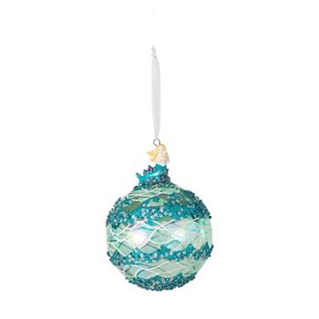 Haven Living Iridescent Mermaid Topped Glass Ball Christmas Ornament Haven Living