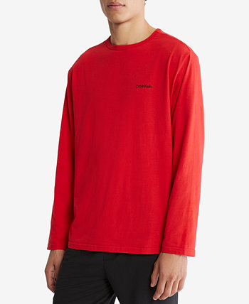 Мужская эластичная рубашка с круглым вырезом с длинными рукавами Calvin Klein