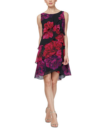 Многоуровневое платье-футляр с цветочным принтом SL Fashions