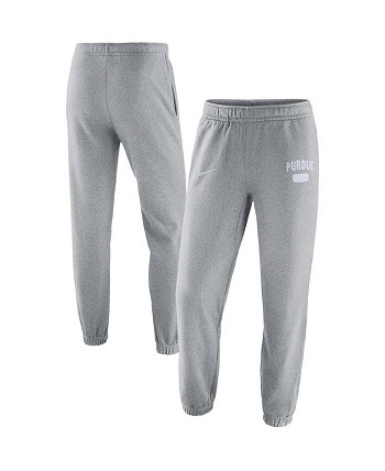 Мужские флисовые брюки Purdue Boilermakers Saturday серого цвета с меланжевым покрытием Nike