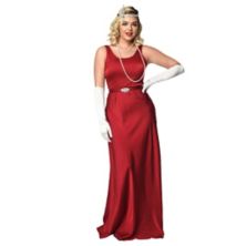 Scoop Neck Sleeveless Belted Satin Evening Gown Unique Vintage